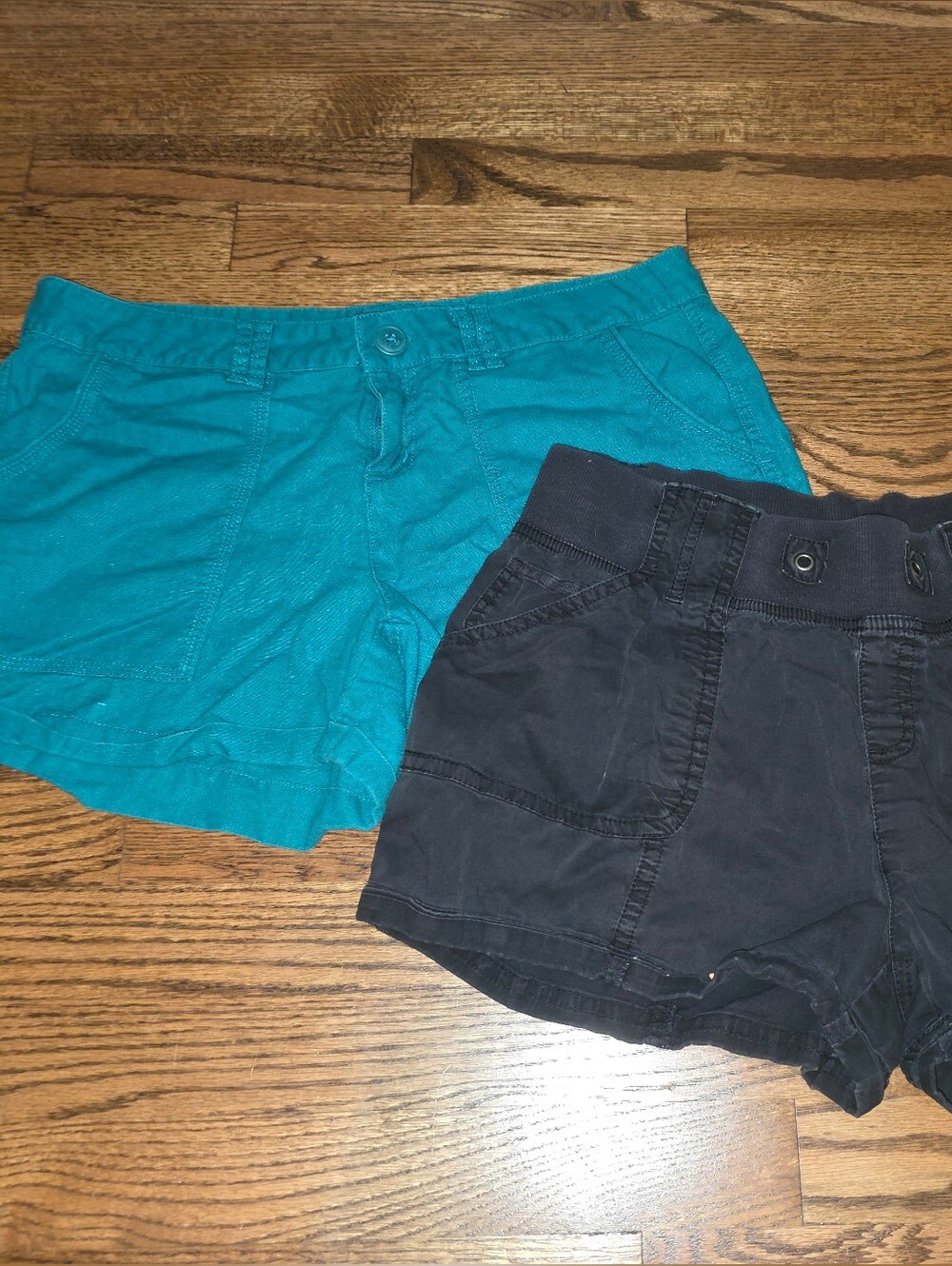 Maurices Teal and Black Women's Shorts Duo
